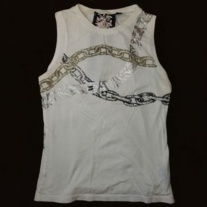 *S* L.A.M.B. White Chain Tank Top